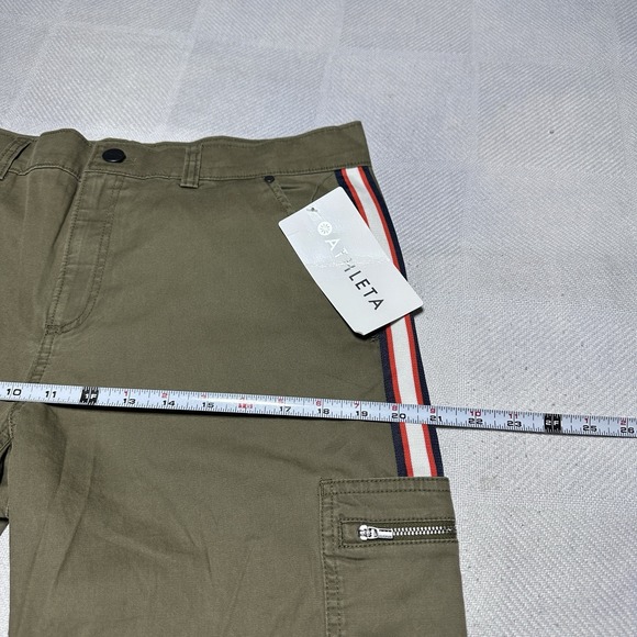 NEW Athleta Summit Cargo Pants Womens 10 Olive Green Stretch Side Stripe NWT - Picture 11 of 15